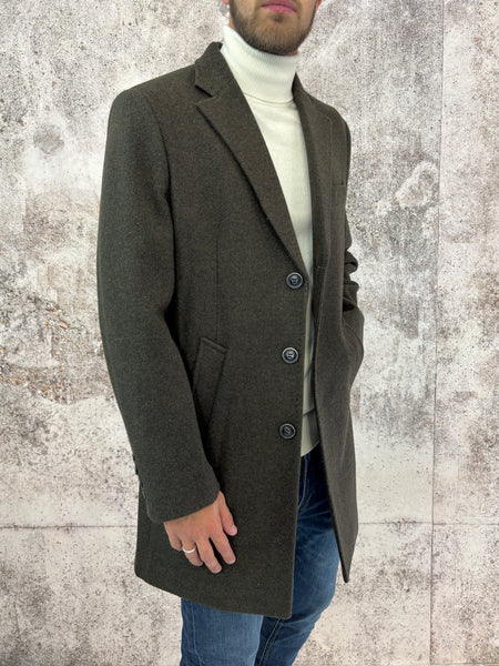Cappotto foderato verde militare