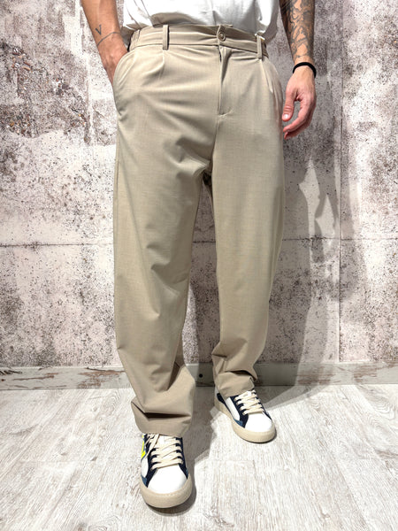 Camel relaxed fit trousers