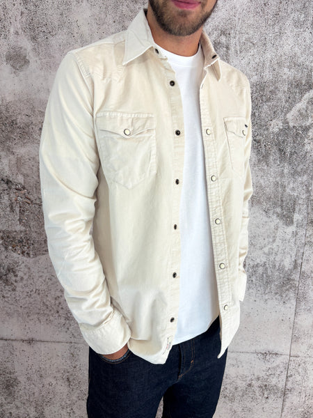 Camicia velluto panna