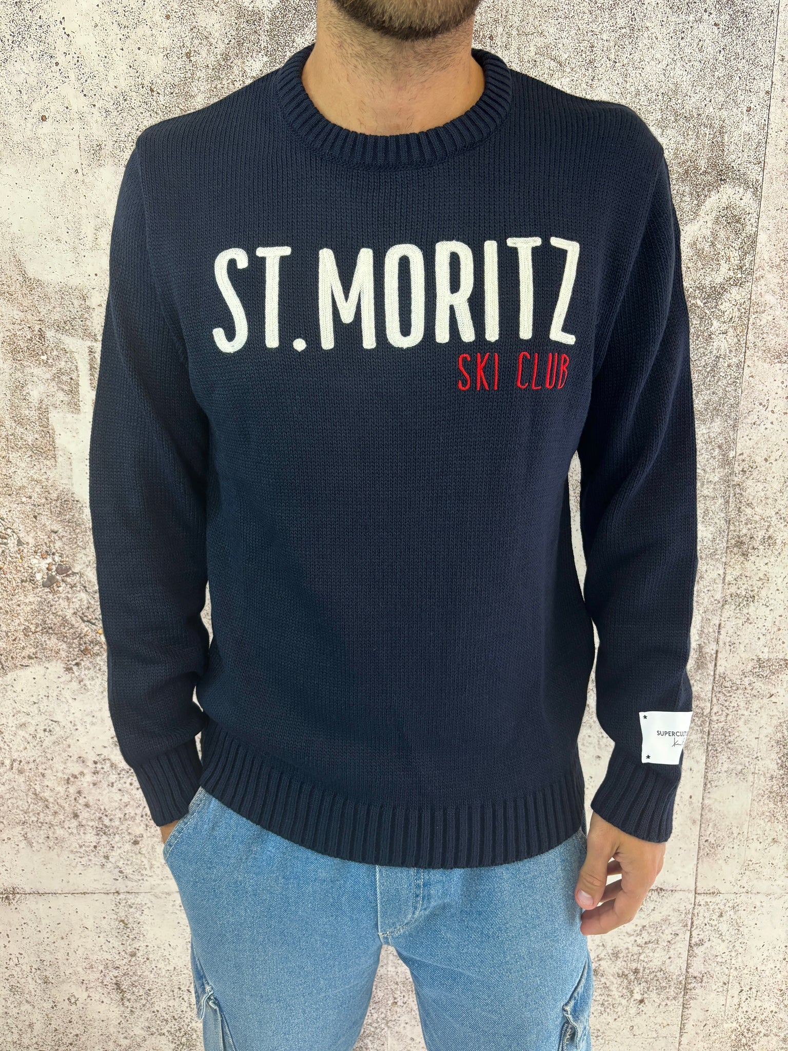 Maglione blu St moritz