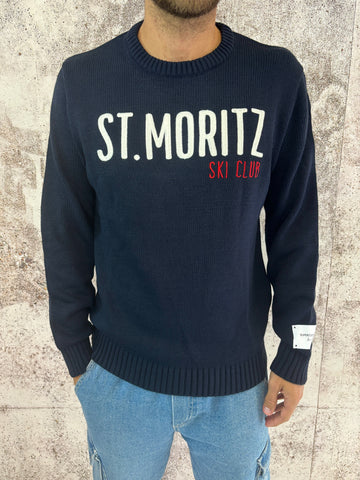 Maglione blu St moritz