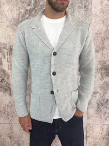 Giacca in maglia grigia