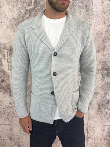 Giacca in maglia grigia