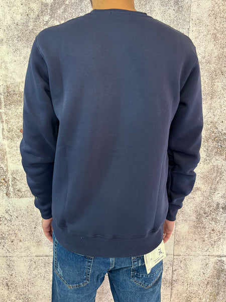 Felpa blu vita da bomber