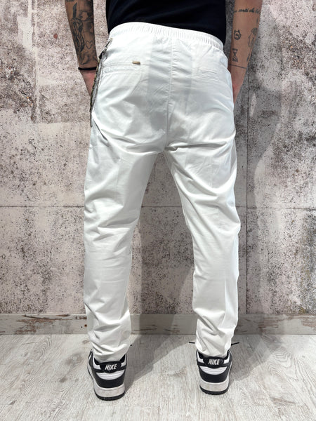 White cotton palazzo pants
