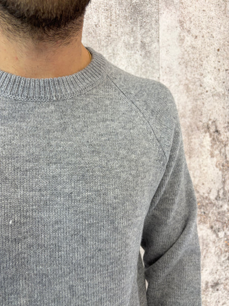 Maglione raglan grigio