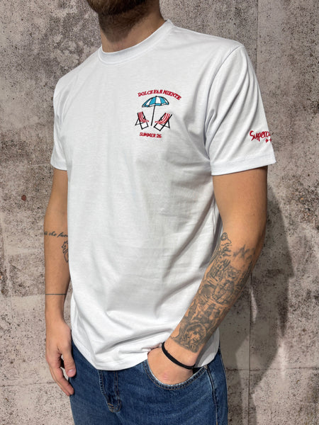 T-Shirt bianca Dolce Far Niente