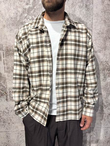 Camicia flanella scozzese moro