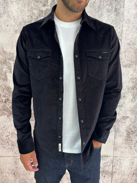 Camicia velluto nera