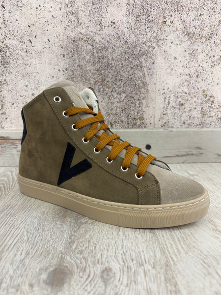 Sneakers alta Olympic beige/blu