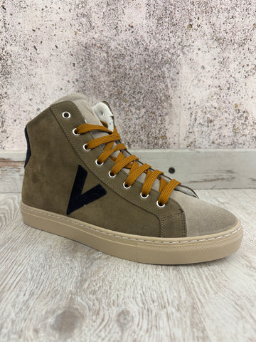 Sneakers alta Olympic beige/blu