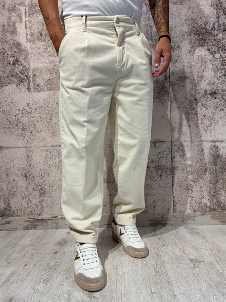 Pantalone velluto panna art. GL21847