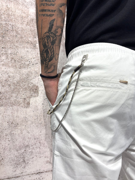 White cotton palazzo pants