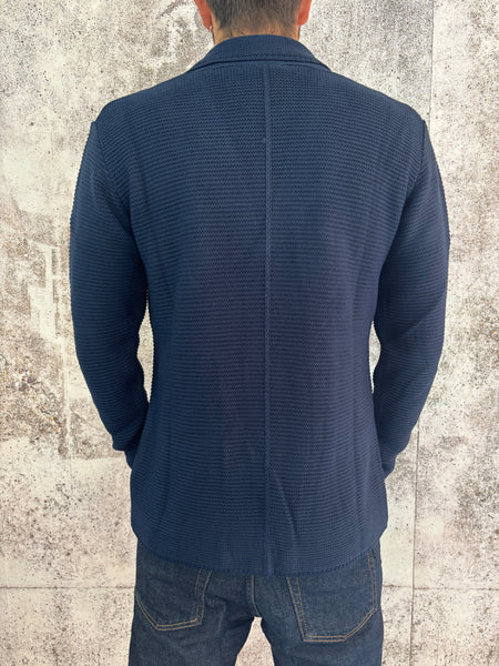 Giacca in maglia blu