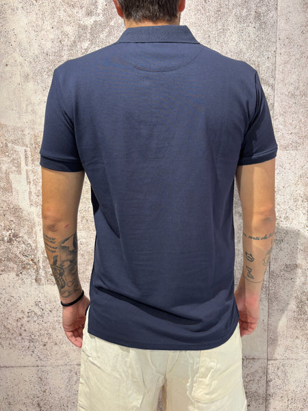 Polo piquet blu