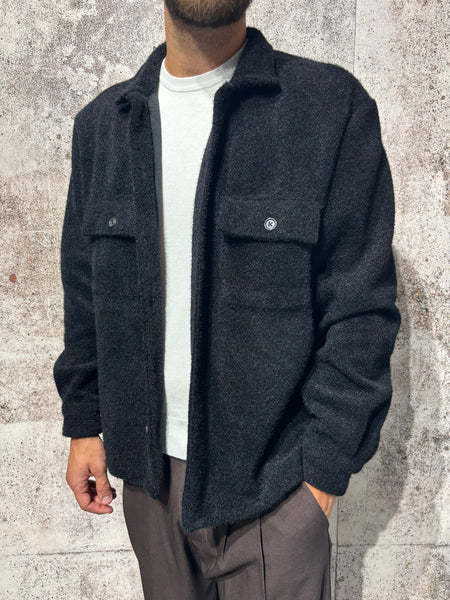 Giacca overshirt Teddy nera