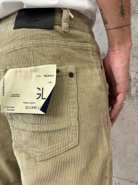 Pantalone velluto beige mod. Cooper