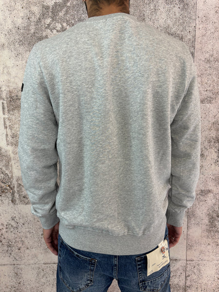 Felpa girocollo basic grigia
