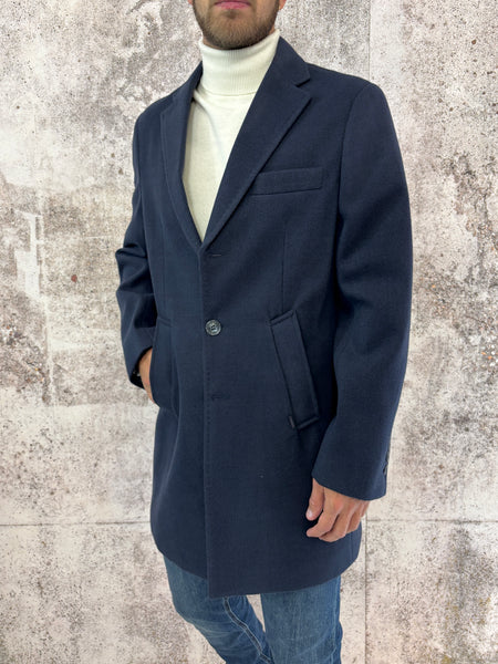 Cappotto foderato blu navy