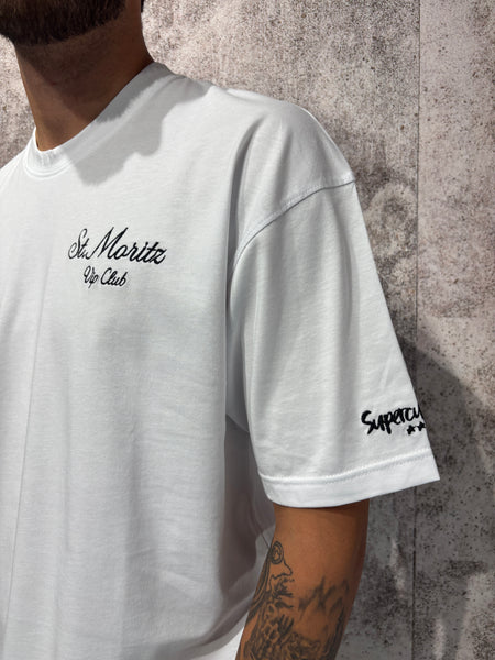 T-Shirt bianca St Moritz vip club