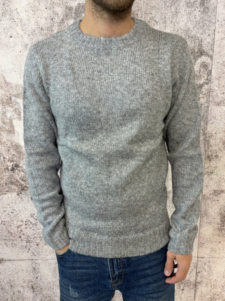 Maglione paricollo grigio m35