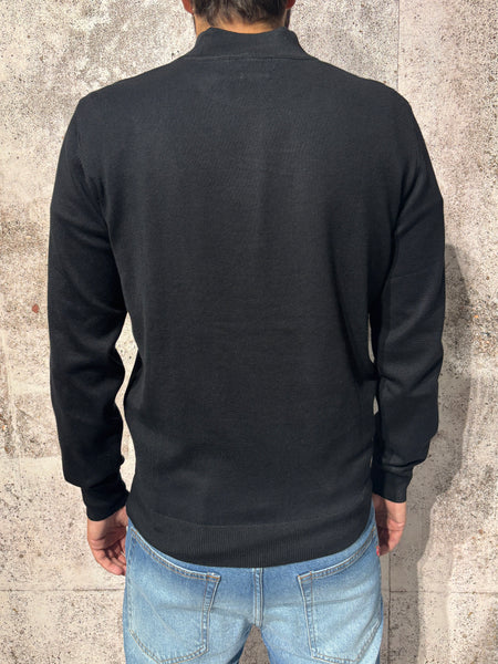 Maglioncino mezza zip nero GL3513