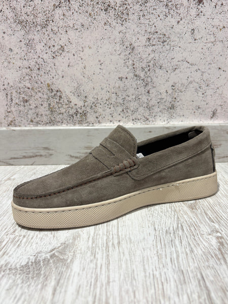 Mocassino camoscio taupe'