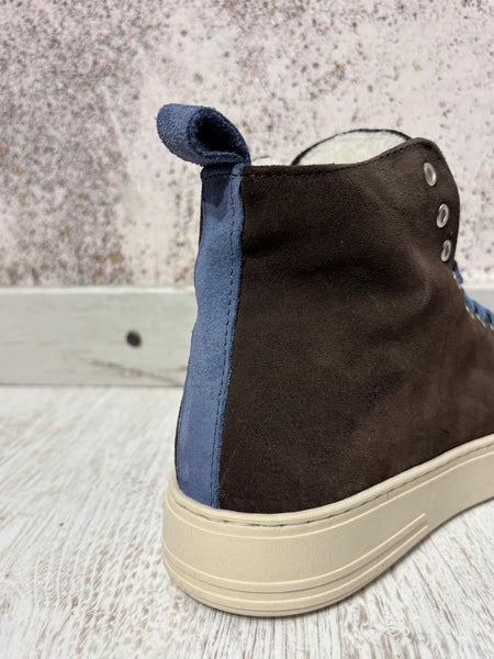 Stivaletto Teddy moro/azzurro