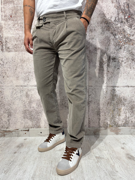 Pantalone velluto tortora art. GL21844