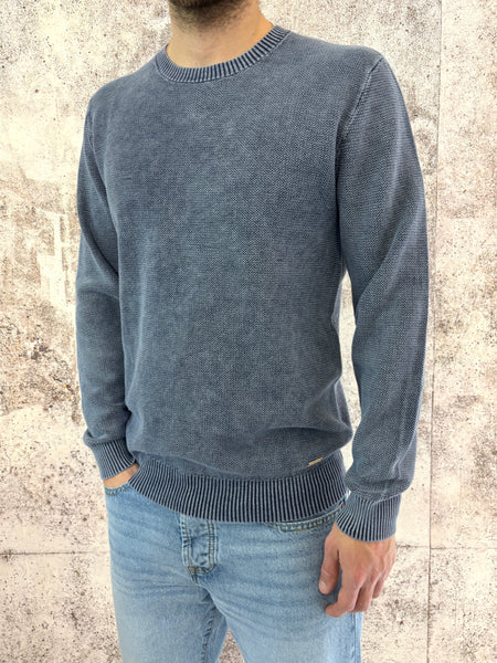 Maglioncino lavorato blu polvere