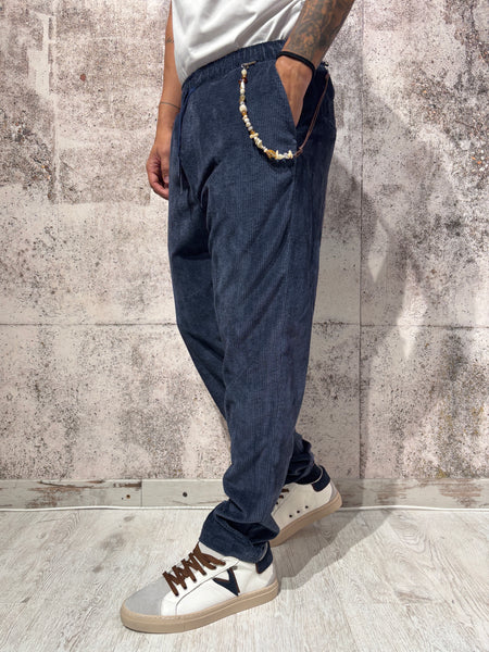 Pantalaccio velluto costine blu art. P66
