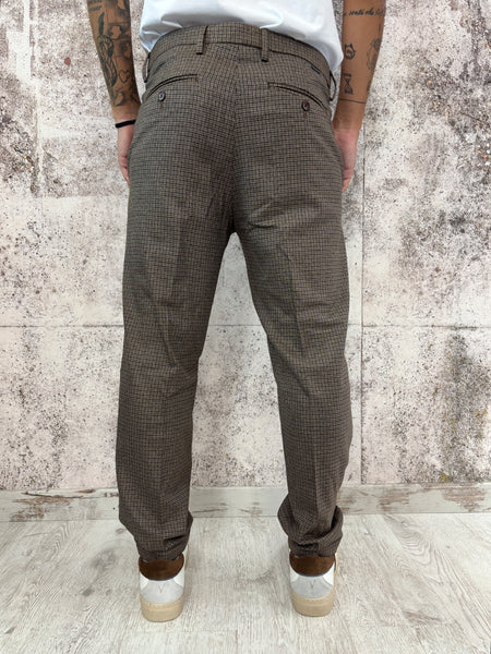 Pantalone beige pied de poule