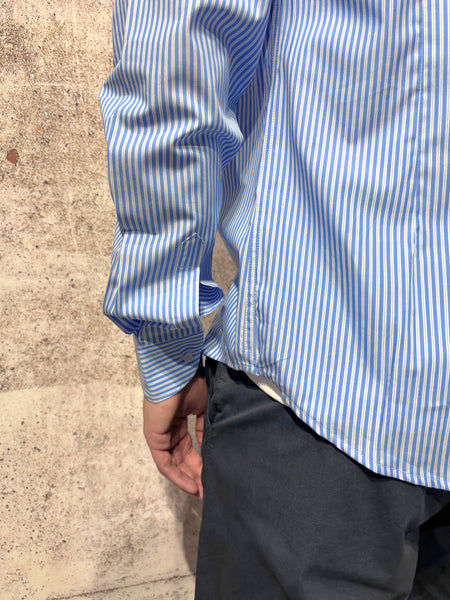 Camicia cotone righe bianche/azzurre