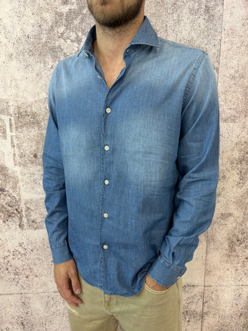 Camicia jeans lavaggio chiaro
