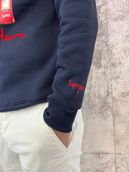 Felpa blu Weekend Superhero