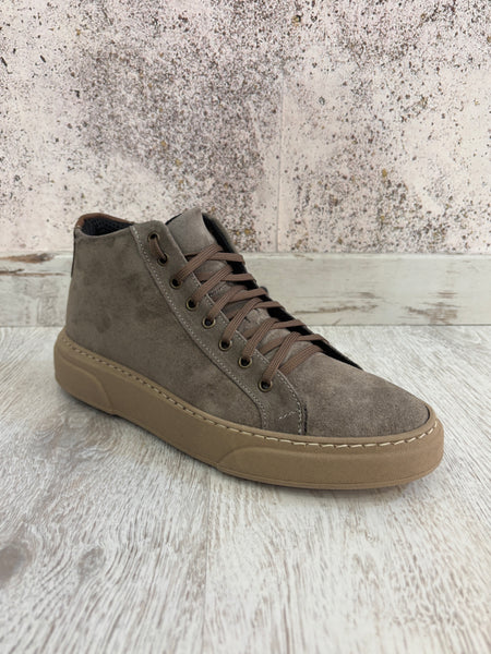 Sneakers alte beige camoscio