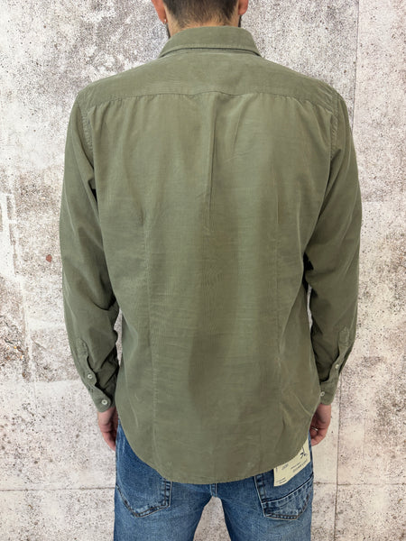 Camicia velluto militare micro costine