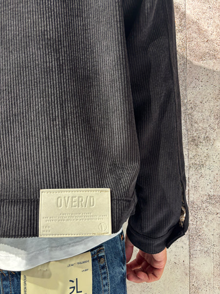 Giacca velluto nera Boxy fit art. J82