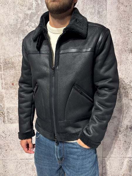 Montone ecopelle nero J23
