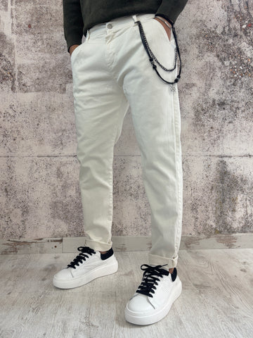 Pantalone pince panna