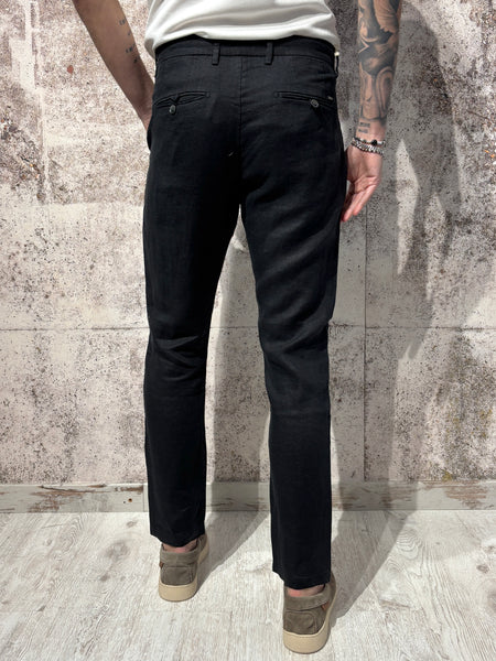 Pantalone lino nero art. Michigan
