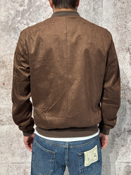 Giubbino bomber scamosciato coffee GL971