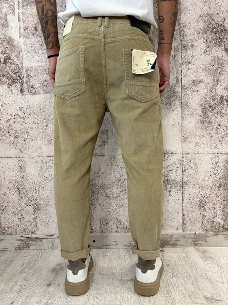 Pantalone velluto beige mod. Cooper