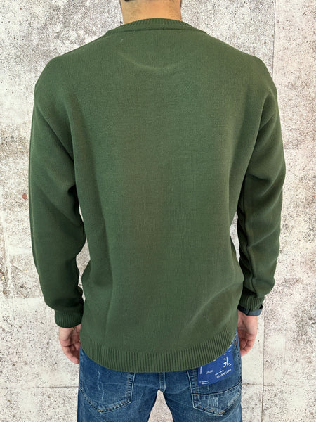 Maglione girocollo Militare logo