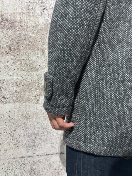 Cappotto mod. parka lana grigio