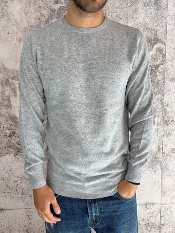 Maglione grigio misto cashmere