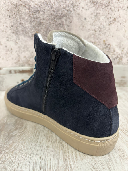 Sneakers alta Olympic blu/bordeaux