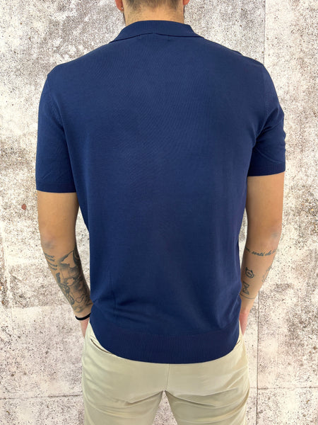 Polo in maglia m/m blu