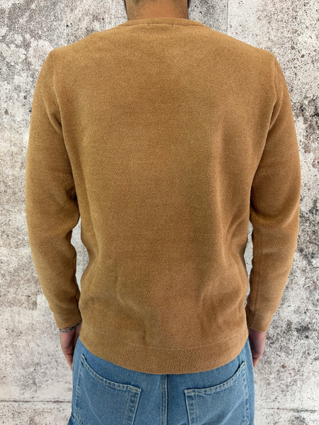Maglione girocollo tabacco spugna