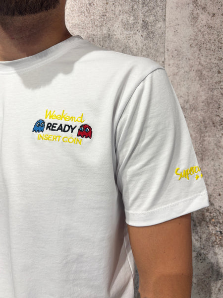 T-Shirt bianca Weekend Ready/Insert coin